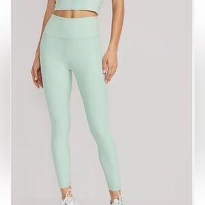 Old Navy Active Powersoft High-Rise Leggings Go-Dry Athletic Full Length Mint